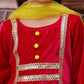 Girls Regular Gotta Patti Velvet Kurta with Salwar & With Dupatta