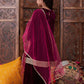 Girls Regular Gotta Patti Velvet Kurta with Salwar & With Dupatta