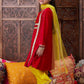Girls Regular Gotta Patti Velvet Kurta with Salwar & With Dupatta