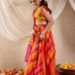 Girls Woven Design Flutter Sleeves Gotta Patti Ready to Wear Lehenga Choli