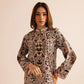 Beige Vintage Ornate Printed Co-Ord Set