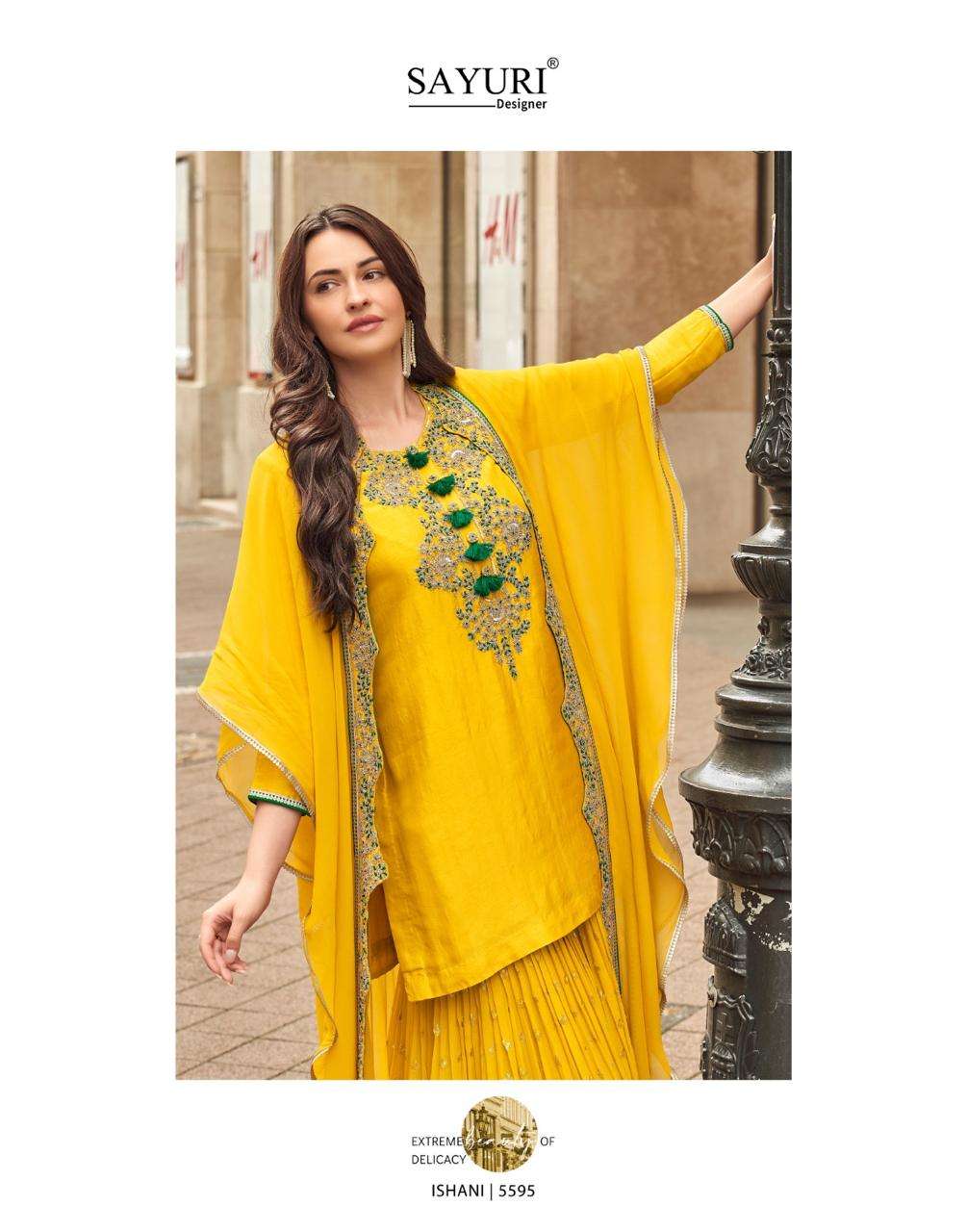 Mustard Yellow Embroidered Kurta Sharara Set with Stylish Dupatta