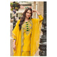 Mustard Yellow Embroidered Kurta Sharara Set with Stylish Dupatta