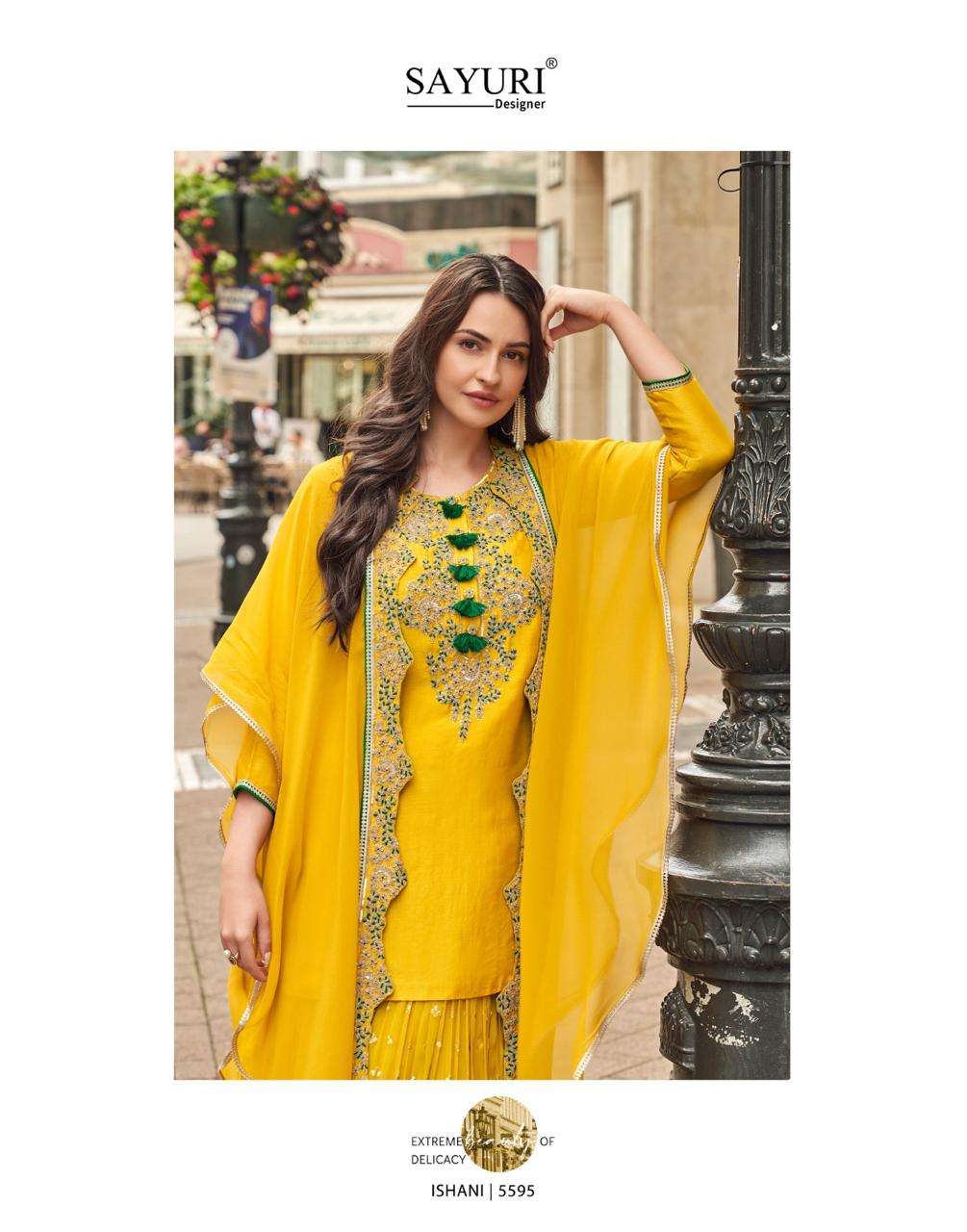 Mustard Yellow Embroidered Kurta Sharara Set with Stylish Dupatta