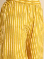 Anouk Women Yellow & White Printed Kurta with Palazzos - Image 3