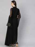 Inddus Women Black Embellished Maxi Dress - Image 5