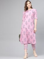 Libas Floral Bliss Side Pocket Cotton Kurta Set