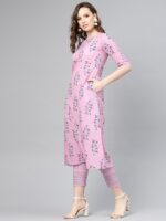 Libas Floral Bliss Side Pocket Cotton Kurta Set - Image 5