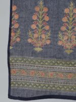 Nayo Women Blue Floral Pure Cotton Kurta with Trousers & With Dupatta - Image 4