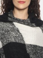 513 Women Black & Grey Checked Stole - Image 2