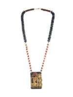 AAKRITI ART CREATIONS Blue & Gold-Toned Brass Handcrafted Necklace - Image 2