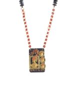 AAKRITI ART CREATIONS Blue & Gold-Toned Brass Handcrafted Necklace - Image 3