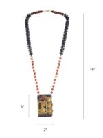AAKRITI ART CREATIONS Blue & Gold-Toned Brass Handcrafted Necklace - Image 5