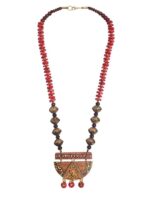 AAKRITI ART CREATIONS Multicoloured Brass Tribal Necklace - Image 2