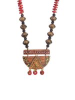 AAKRITI ART CREATIONS Multicoloured Brass Tribal Necklace - Image 3