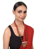AAKRITI ART CREATIONS Multicoloured Brass Tribal Necklace - Image 4