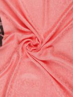 Aditi Wasan Women Coral Pink & Black Woven Design Stole - Image 5