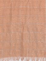 Anekaant Women Coral & Silver-Toned Woven Design Stole - Image 2
