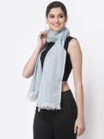Arrabi Women Blue & White Stole - Image 3