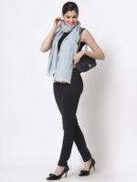 Arrabi Women Blue & White Stole - Image 5