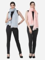 Arrabi Women Pack Of 2 Handwoven Cotton Stoles