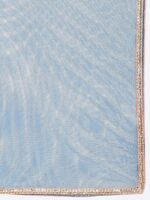 Biba Girls White Floral Embroidered Kurta with Pyjamas & With Dupatta - Image 5