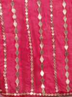 Clora Creation Magenta Pink Gotta Patti Embroidery Dupatta - Image 2
