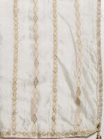 Clora Creation Off-White Striped Dupatta - Image 2