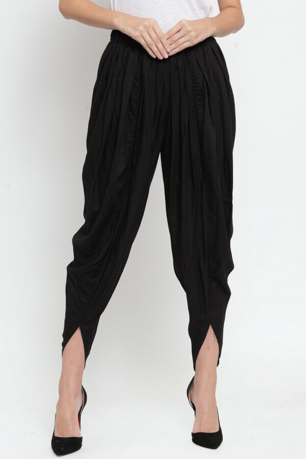 Clora Creation Women Black Solid Dhoti