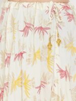 Clora Creation Women Cream & Pink Printed Flared Maxi Skirts - Image 6