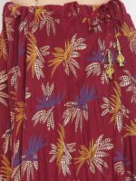 Clora Creation Women Maroon & Blue Printed Flared Maxi Skirt - Image 5