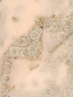 Dupatta Bazaar Gold Embroidered Dupatta with Beads and Stones & Cutwork Details - Image 2