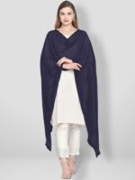 Dupatta Bazaar Navy Blue Solid Dupatta