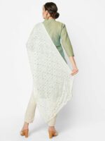 Dupatta Bazaar Off White Ethnic Motifs Embroidered Dupatta with Mirror Work - Image 5