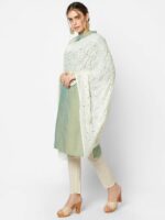 Dupatta Bazaar Off White Ethnic Motifs Embroidered Dupatta with Mirror Work - Image 6