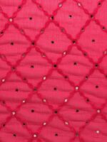 Dupatta Bazaar Pink Ethnic Motifs Embroidered Dupatta with Mirror Work - Image 2