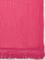 Dupatta Bazaar Pink Solid Dupatta - Image 2