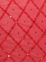 Dupatta Bazaar Red & White Ethnic Motifs Embroidered Dupatta with Mirror Work - Image 2