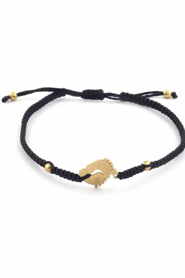 EL REGALO Women Black Gold-Toned Anklet