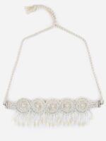 Fida White Pearl Beaded Choker Necklace - Image 2