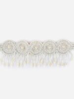 Fida White Pearl Beaded Choker Necklace - Image 4
