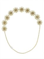 KARATCART Women Gold-Plated Kundan-Studded Handcrafted Head Chain - Image 2