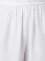 Khushal K Women White Woven Design Kurta with Churidar & Dupatta - Image 3