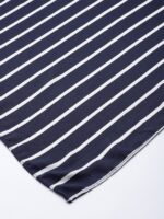 Mast & Harbour Women Navy Blue & White Striped Stole - Image 3