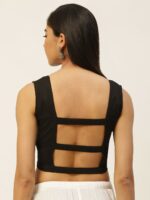 Molcha Women Pack Of 2 Solid Pure Cotton Saree Blouse - Image 4