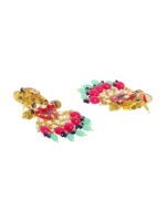 OOMPH Red Animal Shaped Chandbalis Earrings - Image 3