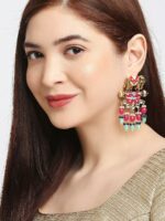 OOMPH Red Animal Shaped Chandbalis Earrings - Image 4