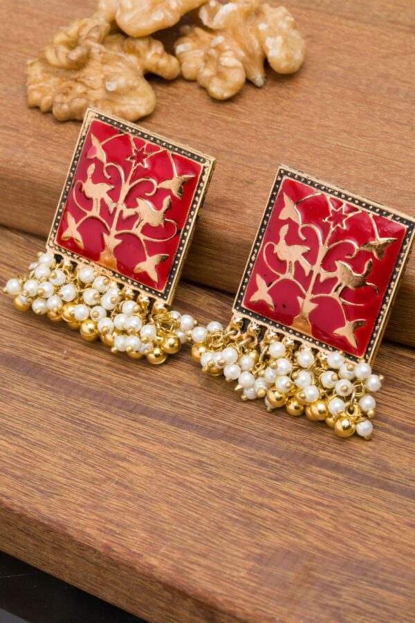 PANASH Gold Contemporary Drop Earrings