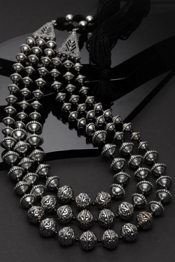 PANASH Oxidised Silver-Plated Necklace
