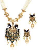 PANASH Women Gold-Plated & Blue Handcrafted Jewellery Set - Image 2
